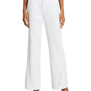 J Brand High-Rise Braided Split Hem Wide-Leg Jeans